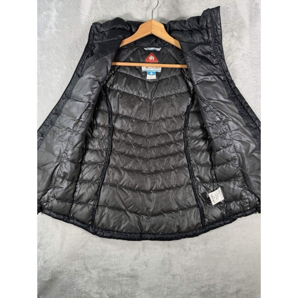 Columbia‎ Vest Womens XS Black 650TD Puffer Omni Heat Turbodown Full Zip - Picture 11 of 16